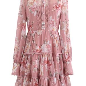 پیراهن گل‌دار زنانه با طراحی بوهو (Boho)