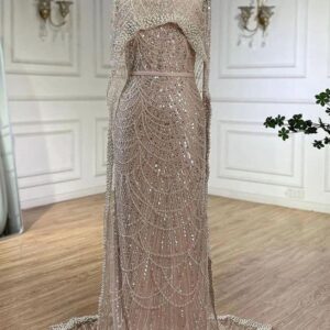لباس شب خاص و لوکس طرح مرواریدی